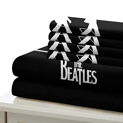 The Beatles Parure De Lit,Microfibre 3D Rock ‘n’ Roll Literie Ensemble Hypoallergénique Housses De Couettes avec Taies D… - Les Beatles, Paul McCartney, John Lennon, RIngo Starr, George Harrison The Beatles Parure De Lit,Microfibre 3D Rock 'n' Roll Literie Ensemble Hypoallergénique Housses De Couettes avec Taies D… – Image 6