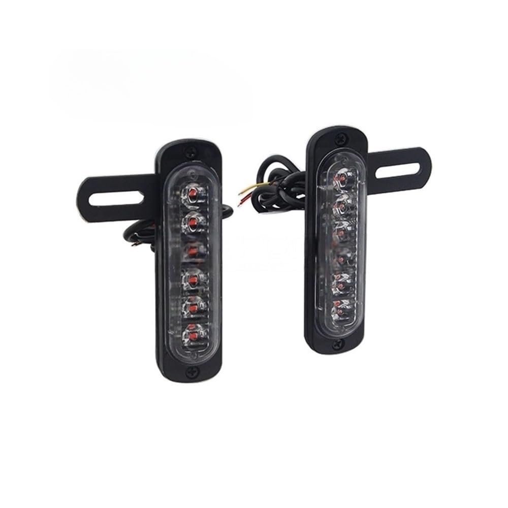 Fanale Posteriore Moto Doppia Targa A LED, Luce di Stop Posteriore, Luce di Stop A Raffica, Luce di Direzione Posteriore, Luce Ausiliaria per Targa