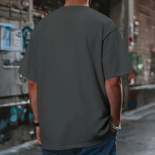 Image of BeWithYou Oversized Graphic Tshirts for Men Vintage Los Angeles Letter Graphic Shirt Baggy Streetwear Tee Casual Cotton Tops