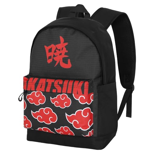 Sac à dos Naruto Kanji de 23L noir pour ordinateur portable et grand cahier scolaire