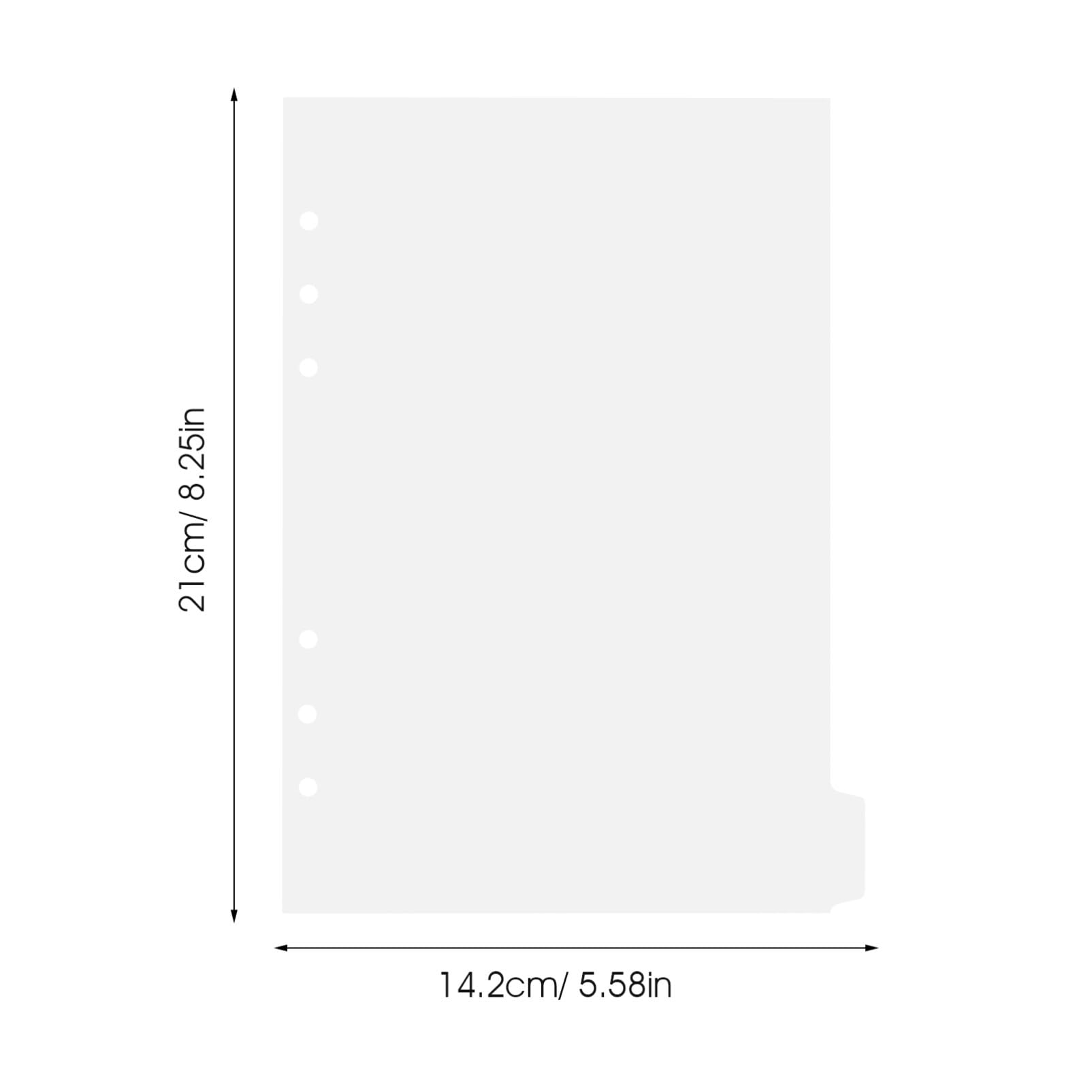 EXCEART Loose-Leaf Binder Dividers 14 Pcs A5 Plastic Notebook Tabs 6-Hole Index Dividers for Organizing Documents Notes in Office School Home Use - Image 2