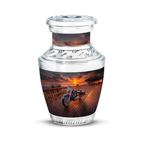 Image of Bike Urn - Keepsake Urns for Mom & Dad - 3 Inch - Pack of 1 - Keepsake for Ashes - Small Miniature Urns - Decorative Urn for Male & Female
