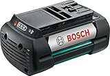 bosch rotak 43 li akku-rasenmäher + 2 akkus und ladegerät Leistungsstarker System-Akku mit Lithium-Ionen-Technologie für Rotak 43 LI Rotak 37 LI, Rotak 32 LI, ART 30-36 LI, ALB 36 LI, AKE 30 LI