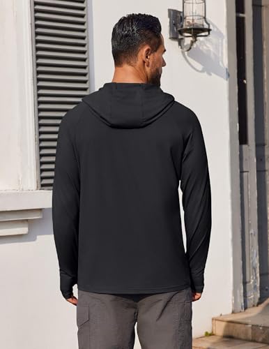 COOFANDY Mens UPF 50+ Hoodie Shirts Long Sleeve Rash Guard Sun Protection Fishing Shirts Lightweight Quick Dry Hoodies4