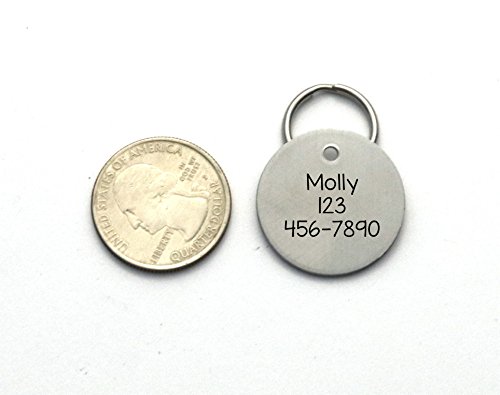 My Mom is Single - Unique Customized Handmade Pet ID Tag With Heart for Dog or Cat - Mum or Dad