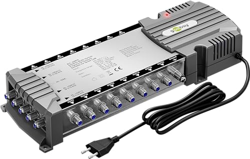 Commutateur satellite compact goobay 64876 avec 5 entrées et 16 sorties UHD