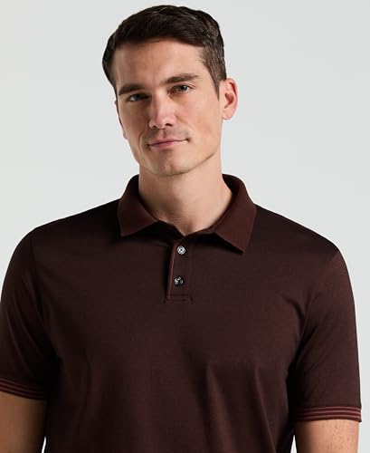 Perry Ellis Men's Icon Polo Shirt with Solid, Breathable, Moisture-Wicking Fabric (Sizes Small-5xl)4