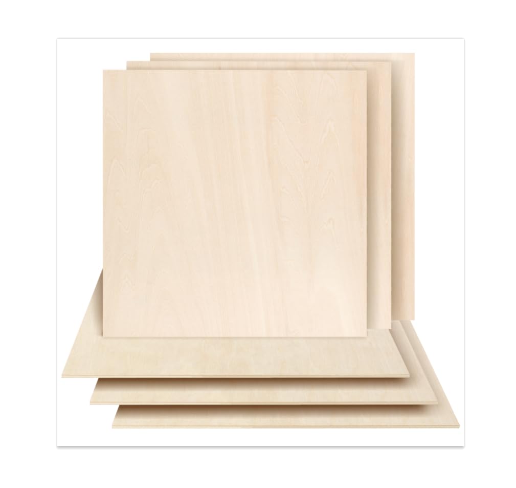 30 Stück Birkensperrholz 400x400x3mm Laserfähig Sperrholaplatte, Holzbretten zum Laserschnitt, Lasergravur, Brandmalerei, Modellbau usw, Birken Sperrholz (30 Stück, 400x400x3mm)