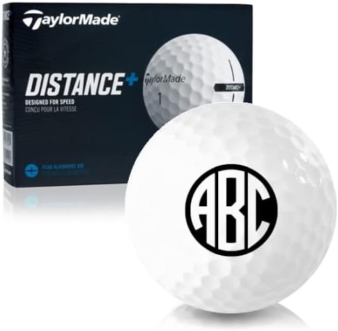 TaylorMade Distance+ Monogram Personalized Golf Balls
