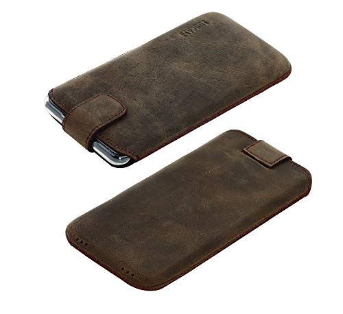Housse Honor 50 Lite en cuir marron vintage Suncase pour déplacements professionnels
