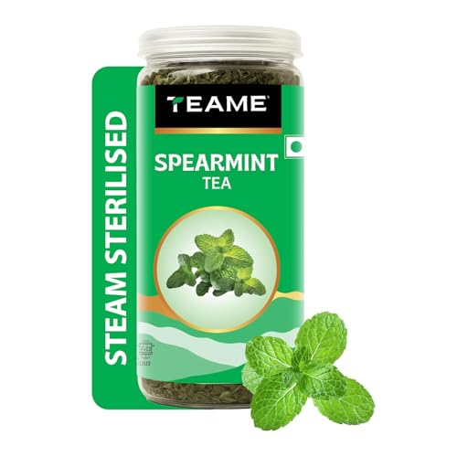 Image of TE-A-ME Spearmint Infusion - 100g (100+ Cups) | Spearmint Leaves Infusion for PCOS, PCOD & Facial Hair | Helps - Balance Hormones, Reduces Facial Hair & Acne | Supports Digestion | Herbal Tea - Dried Loose Leaf - Caffeine Free