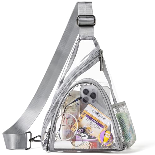 LATMAP Clear Stadium Crossbody Sling Bag Fanny Pack
