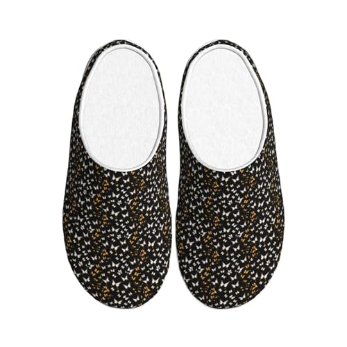 Pantoufles de jardin et maison confortables pour homme et femme motif papillon