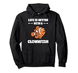 Photo Gallery funny clown fish quote life is better with a clownfish felpa con cappuccio Photo Gallery funny clown fish quote life is better with a clownfish felpa con cappuccio