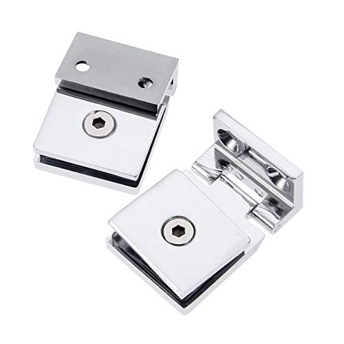 Glass Cabinet Door Hinge, Cupboard Showcase Cabinet Clamp Glass Shower Doors Hinge For Shower Door Square Fixed Panel Clamp Stainless Steel Polished Chrome #TOP28