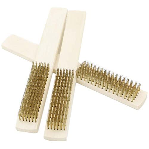 SHGM Brass Wire Brush Set Wire Brush for Cleaning Scrubbing Wooden Handle Set Brush 3 Pcs (B09YG2RXP8) Amazon Price History, Amazon Price Tracker