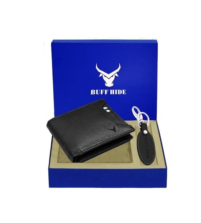 Protected 100% Leather Gift Hamper for Men | Leather Wallet for Men's | Wallets Branded | Wallets for Men (Lee-on Black),Leather Wallet Combo for Men-picture-45