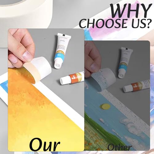 Image of TOTDTDA Masking Tape 2 Inch, 2 Inches X 55 Yards X 2 Rolls. | 2 Packs White Masking Tape Bulk for General Purpose Use, 110 Total Yards.