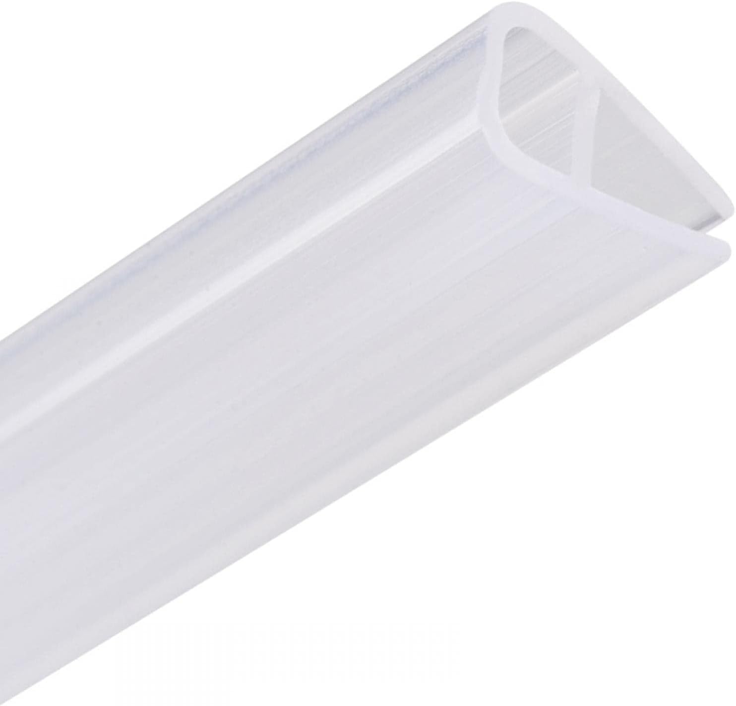 MACHSWON Frameless Glass Shower Door Sweep for 0.31inch(8mm) Glass, U Shape Door Bottom Side Seal Strip with 8mm Drip Rail - Image 4