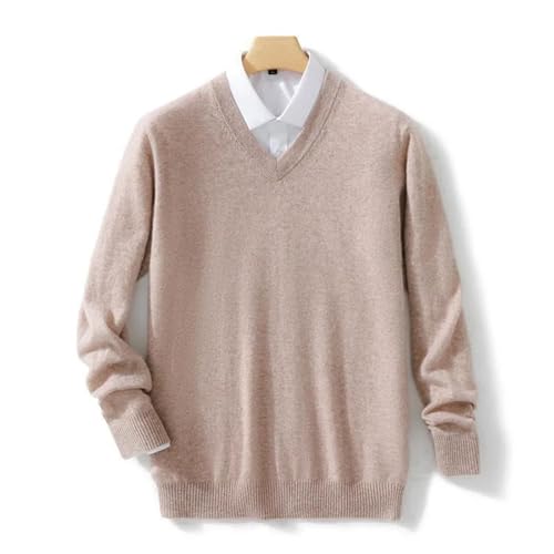 Plus Size Cashmere V Neck Pullover Sweater Mens Warm Knitted Winter Fashion Comfortable Soft Tops4