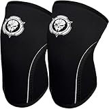 Jupiter Knee Sleeves (1 Pair), 7mm Compression Knee Braces for Squats,Weightlifting,Powerlifting,Cross Training for Men & Women (Large)