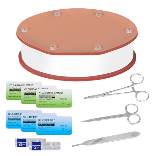 Hollow Organ Suture Simulation Model, Suture Practice Kit for Medical Students, Surgical Kit for Medical Training, Nursing Doctor Practice Suture Pad(Replaceable Silicone Pad)