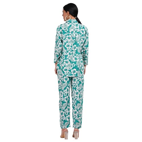 Image of Women's Co-Ord Set - Casual Wear Shirt & Pant Set | Fancy Top and Bottom Outfit | Full Matching Set for Women | Stylish Kurta Pant Set