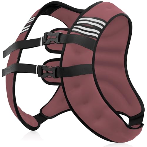 Image of NATURELUX Weighted Vest Men or Women - 5 /10 /15 /20 /25 /30lbs Weights with Reflective Stripe, Weighted Vest for Workout Equipment for Strength Training Running - Walking Weight Loss