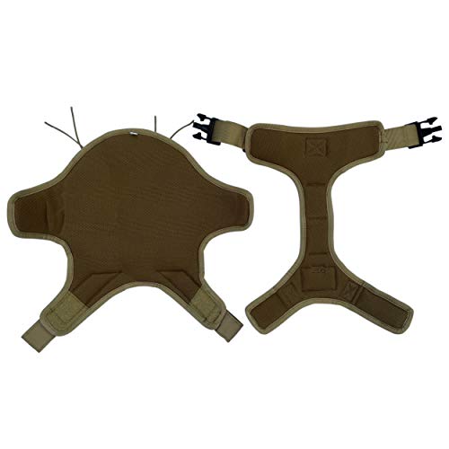 Albcorp Tactical Dog Vest Harness – Military Molle Modular System - No-Pull Service Dog Vest, Front Leash Clip With Hook & Loop Panels, Padded Handle, For Medium, Large Dogs - Coyote Brown, Medium #TOP4