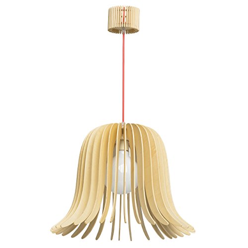 Suspension design contemporaine en bois Ø45cm pour éclairer votre chambre