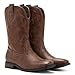 Cowboy Boots for Men Classic Embroidered Western Boots Slip Resistant Square Toe Chunky Heel Ankle Boots Durable and Fashionable Retro Short Boots