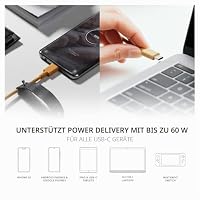 Native Union Type-C Belt Cable - Cable USB-C a USB-C 1,2m ultraresistente Compatible con iPhone 16, 16 Plus, 16 Pro, 16 Pro Max, iPad Pro, iPad Air, Galaxy S24, Flip 6, Fold 6 (Schiefergrün) – Ansicht 2
