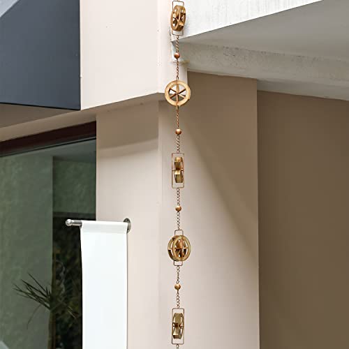 Ainisis 5-7/10-Feet Gutter Rain Chain,Water Wheel Rain Catcher Chain Outdoor Garden Decorative Art #TOP1