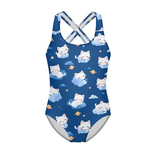 One-Piece Swimsuit for Teen Girls with Cross-Back Straps - Quick-Dry, Soft, Light, Comfort for Pool, Beach