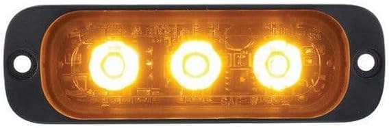 3 3/8" Thin Amber Lens Strobe Warning Surface 36852