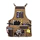 VIPERADE TWQ1 Arbeitsschürze Canvas Holzbearbeitungsschürze Langlebige Shopschürze mit Taschen Retro Werkzeugschürze für Herren Tischler