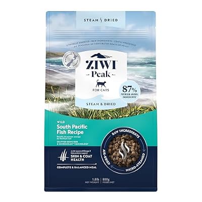 ZIWI Peak Steam & Dried Cat Food, Wild South Pacific Fish, 90% Meat, 1.8 lb