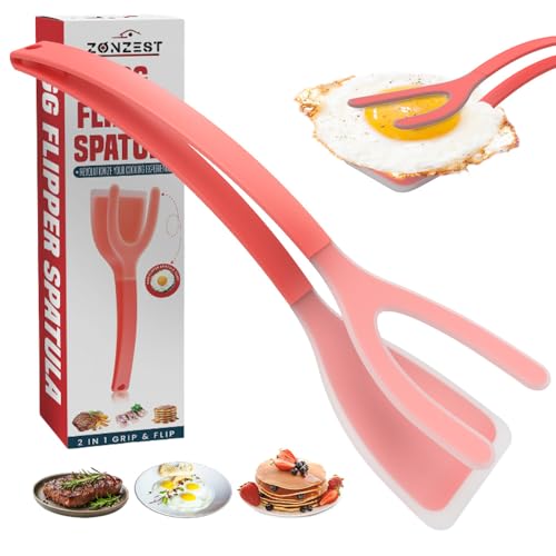ZONZEST Silicone Egg Flipper Spatula Tongs (Set of 1) – ...