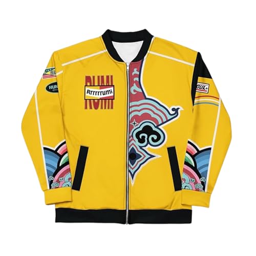 KPop Demon Hunters Rumis Yellow Jacket Unisex Anime-Inspired Cosplay & Streetwear Fashion Coat - Officially Licensed - Large