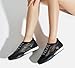 LUCKY STEP Women's Mesh Fashion Sneaker Colorblock Breathable Retro Lace-up Stylish Lifestyle Trendy Casual Walking Shoes(Black,7 B(M) US)