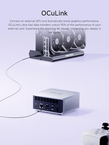 Image of MINISFORUM AI X1 Mini PC, AMD Ryzen AI 9 HX 470, (12C /24T, up to 5,2 GHz,86 Tops), Radeon 890M, 2 x USB4, OCuLink, Quad 4K Output, Wi-Fi 7, 2.5GbE(NO RAM /SSD /OS)