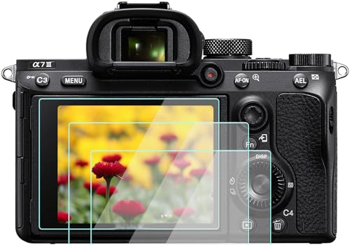 Komet - Pellicola protettiva in vetro temperato per Sony Alpha a7R IV a7R III a7III a7M2/RX100M7 M6 M5/rx100 vii vi v, durezza 9H, per schermo touch, anti-bolle (2 pezzi