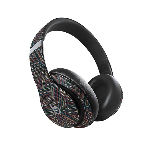 Image of MightySkins Carbon Fiber Skin Compatible with Beats Studio Pro - Triangle Stripes | Protective, Durable Textured Carbon Fiber Finish | Easy to Apply
