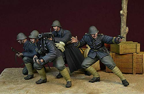 Kit modelo resina 1:35 incluye 4 figuras sin pintar miniatura 1