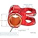 CYSKY MTB Stem 35mm Handlebar Clamp with Spacer for 31.8 mm Bar Clamp, Length 35mm 50mm Short Bike Stem Handlebar Stem Riser for All Mountain, MTB, Downhill (Red, Length 35mm)