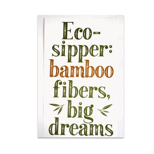 Eco-Conscious Coffee Mug - Eco-Sipper Bamboo Fibers Big Dreams -