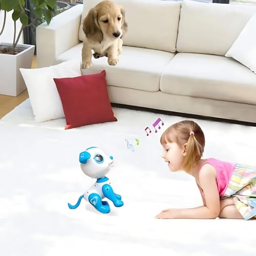 Image of Turtle Bee Toby Robot Dog Toy - Interactive Robotic Dog, Walks, Dances, Barks, Follows Commands | Robot Toy for 5-8 Years | Robotic Toys for Boys & Girls & Kids | Made in India | Blue