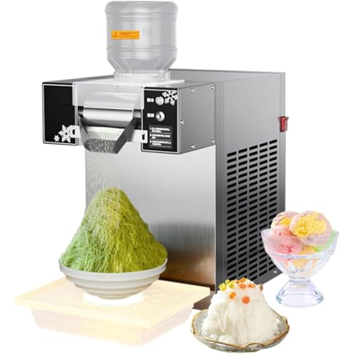 Komercyjna golarka do lodu, 60kg Electric Snow Cone Maker, maszyna do blatu ze stali nierdzewnej z regulacyjną prędkością do slushies, deserów i użytku domowego