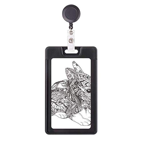 Enrouleur de badge rétractable Paint Rabbits plastique ABS