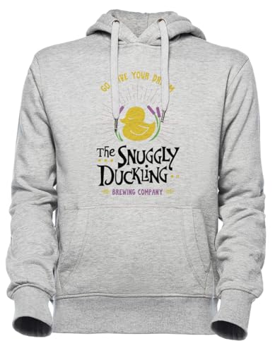 Sweat à capuche Luxogo Snuggly Duckling gris unisexe pour homme et femme